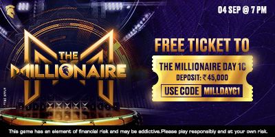 Free ticket to Millionaire Day 1A