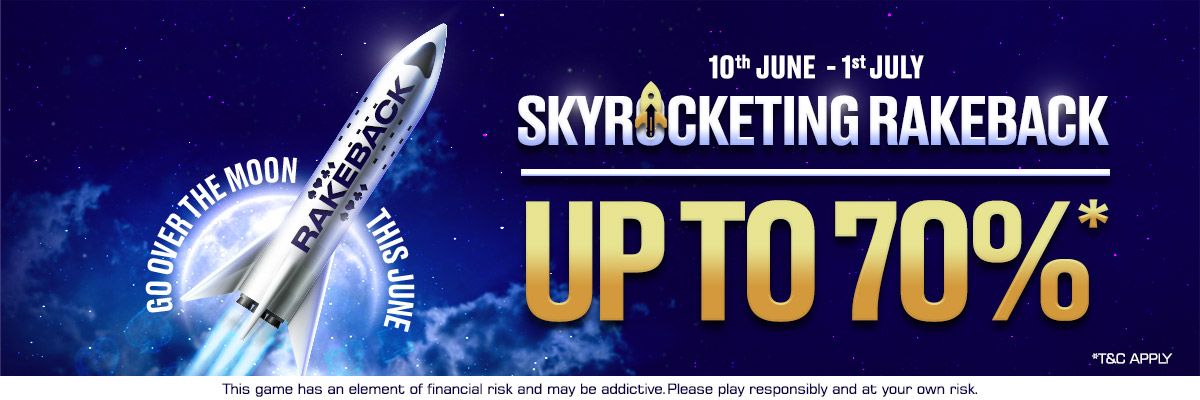 GO OVER THE MOON THIS JUNE - GET RAKEBACK UP TO 70%